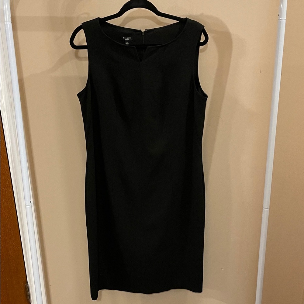 Talbots Elegant Black Midi Dress